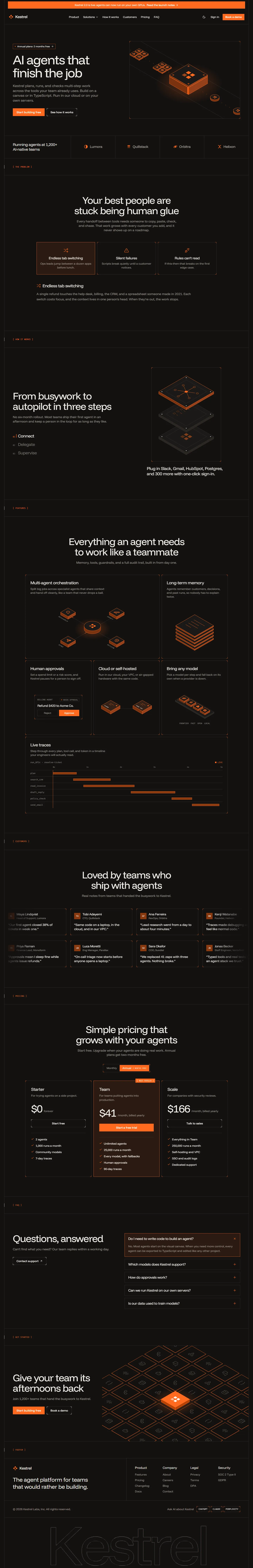 The full Simplistic SaaS page on a desktop