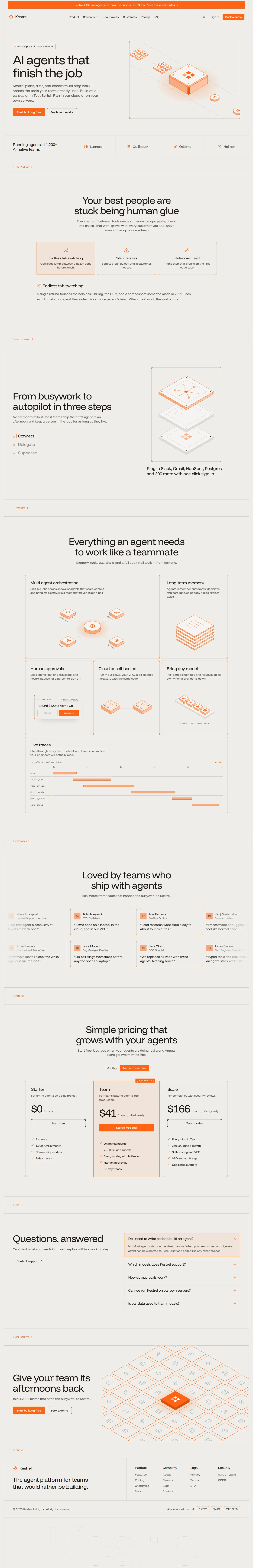 The full Simplistic SaaS page on a desktop